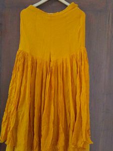 Yellow Embroidered Kurta and sharara with dupatta