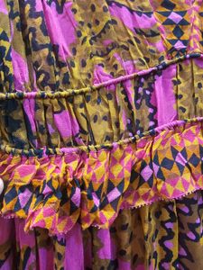 Boho Ruffle Maxi Dress | Size L | ₹1000