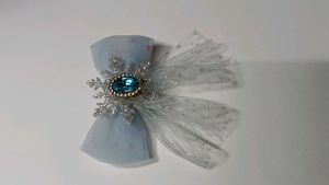 Light Blue Hair Bow Clip