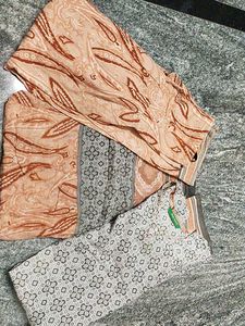 Three Piece Printed Kurta
