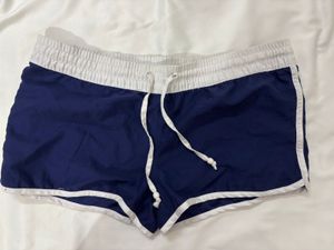Navy & White Running Shorts
