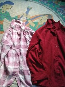 Two Girly Vintage Fitted Shirts. Dark &amp; Light