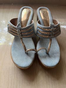 Beautiful Ethnic Blue Wedges