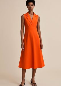 Orange Shirt Dress
