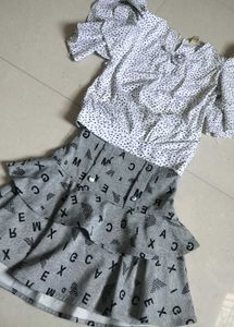 Girls Skirt Top Combo