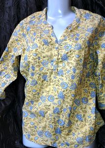 Yellow Floral Print Tunic From Max