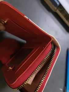 Strawberry Printed Red Wallet