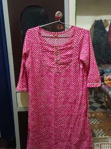 Pink Striped Kurti