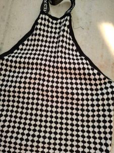 Cute Black &amp; White Halter Neck Top