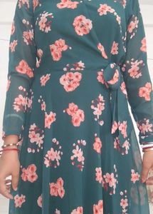 Floral Print Wrap Dress