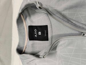 Fleece Gray Bomber Jacket
