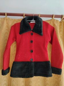 Lovely Coat With Lagging Set Woolen For Girls