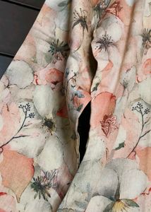 Women Peach Cotton Printed Kurta Set