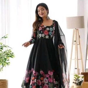 Floral Print Purple Midi Dress