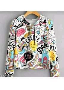 Printed Stylish Hoodie For Women