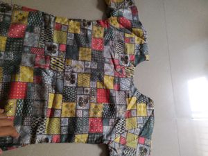 Patchwork Print Kurta