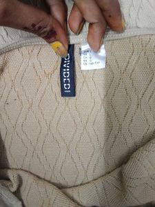 H&amp;M Beige Tan Textured Halterneck Mini Dress