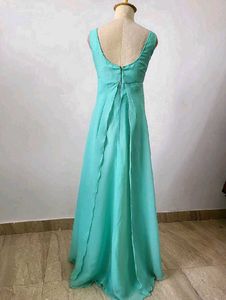 Elegant Aqua Maxi Dress