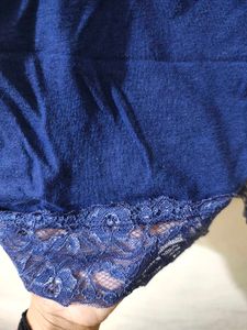 Blue Lace Trim Cami Top