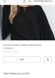 Zara Batwing Top