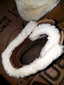 Brown Faux Suede Winter Boots
