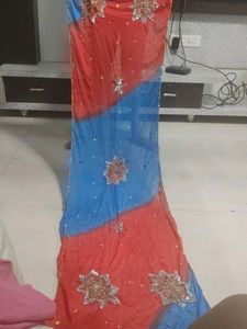 Peach Net Dupatta 100 per piece