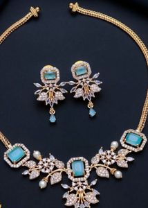 Elegant AD Stone Necklace Set