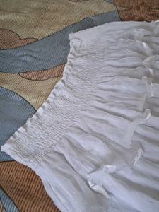 Tiered White Skirt