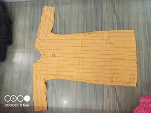 Striped Kurta Yellow