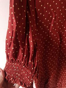 fig Red Polka Dot Top - XS