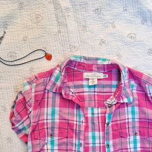 h&amp;m Pink Plaid Shirt (unisex)