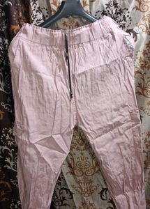 Gray And Pink Cargo Pants