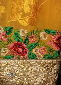 Wonderfully Worked Saree With Heavy Stone Work