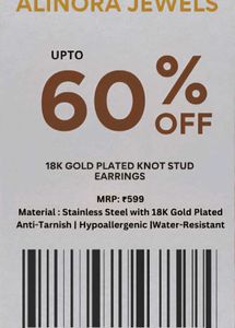 18k Gold Knot Stud Earrings