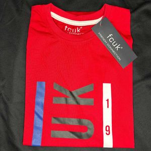 FCUK Red Graphic T-Shirt