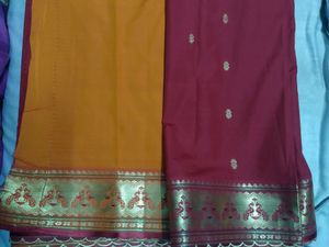 Silk Saree With Yellow Pallu New Sareee