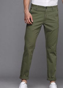 WROGN Men Green Slim Fit Pleated Trousers