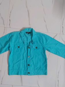 Cyan Denim Jacket
