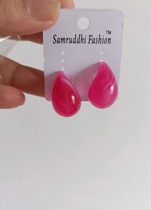 Pink Teardrop Earrings