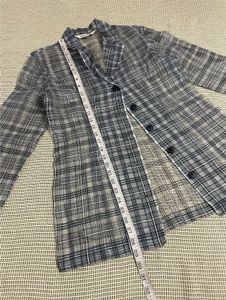 Sheer Plaid Blazer