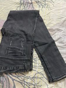 Distressed Gray Jeans