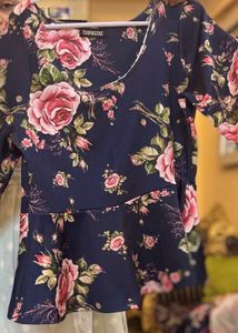 Pencil Midi Skirt Peplum Top Coord-Scuba Material