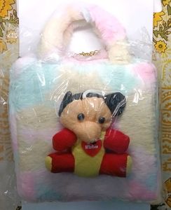 Pastel Plush Handbag with Teddy