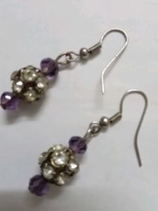 Aesthetic Ear Ring Purple Colour.