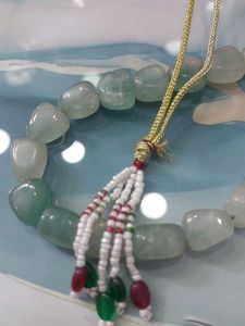 Aqua Jade precious Stone handmade Necklace