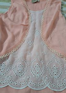 Peach Top with Embroidery