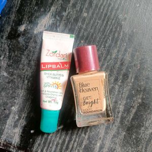 Zordan Lipbalm & Blue Heaven Foundation