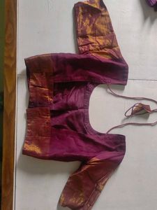 Purple Saree along with Blouse