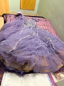 Elegant Purple Ethnic Gown