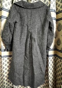 Checkered Peacoat Coated